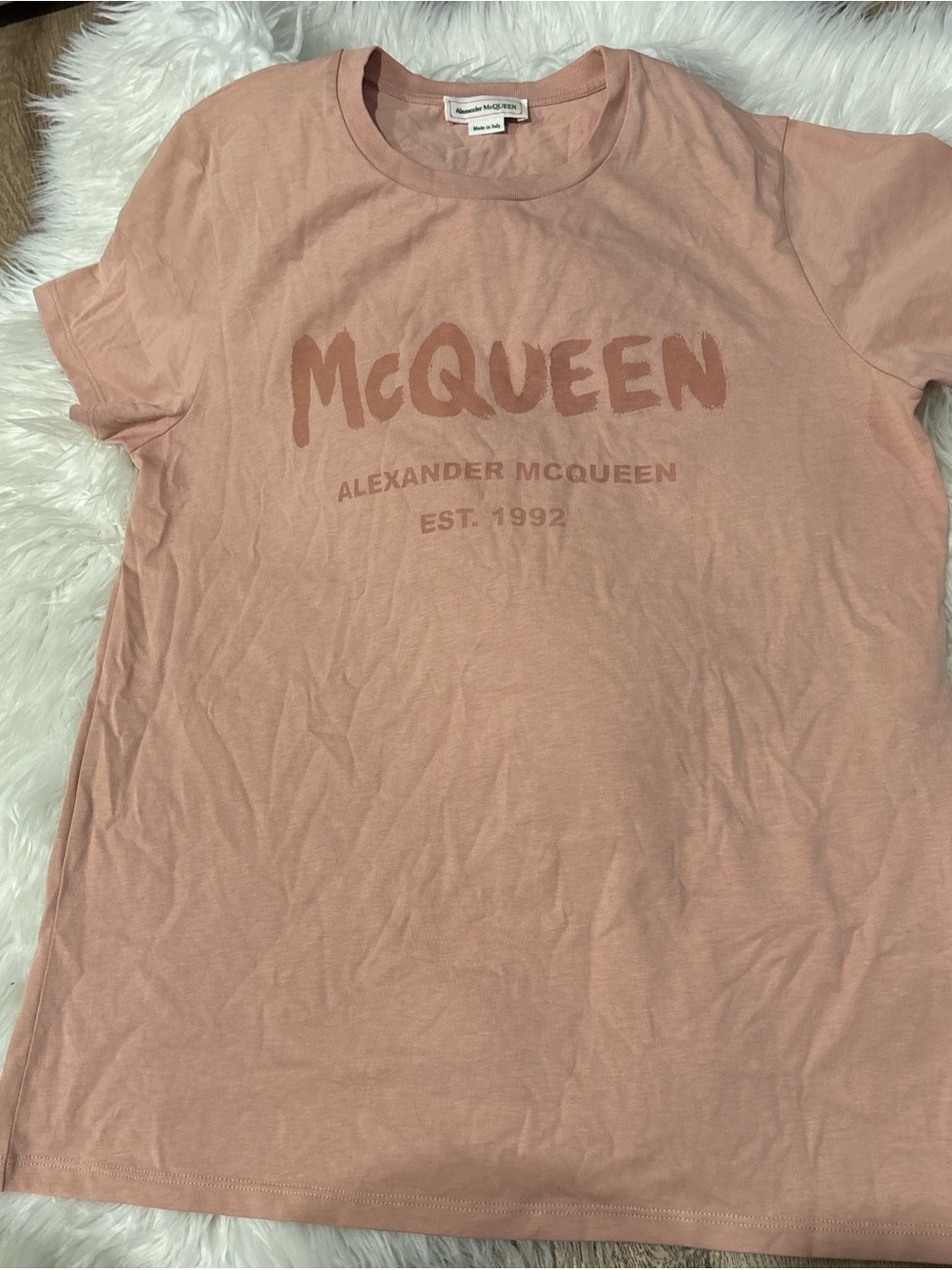 Alexander McQueen Dusty Rose Crewneck Tee